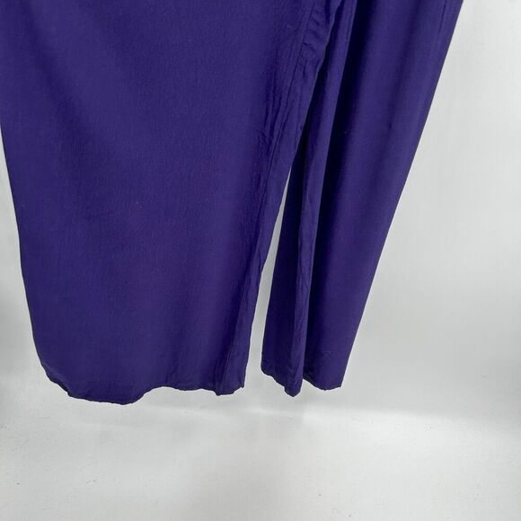 ANTHROPOLOGIE Maeve Purple Wide Leg Lightweight Boho Overalls Jumpsuit Size 0 - Picture 5 of 9